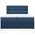 Pat box spring cu saltea, albastru, 200x200 cm, textil GartenMobel Dekor