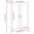 Bibliotecă, stejar artizanal, 82,5x30,5x115 cm, lemn prelucrat GartenMobel Dekor