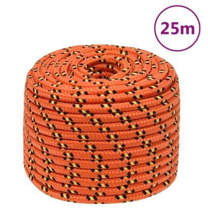 Frânghie de barcă, portocaliu, 12 mm, 25 m, polipropilenă GartenMobel Dekor
