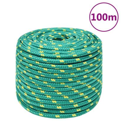 Frânghie de barcă, verde, 14 mm, 100 m, polipropilenă GartenMobel Dekor
