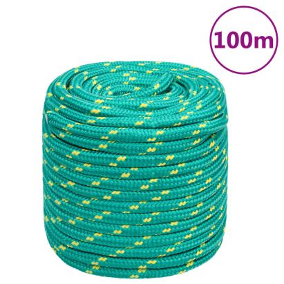 Frânghie de barcă, verde, 18 mm, 100 m, polipropilenă GartenMobel Dekor