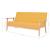 Set de canapele, 3 piese, galben, material textil GartenMobel Dekor