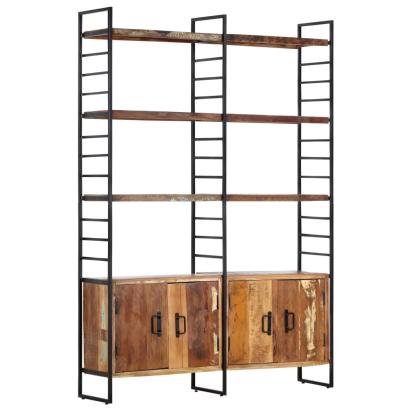 Bibliotecă cu 4 niveluri, 124 x 30 x 180 cm lemn masiv reciclat GartenMobel Dekor