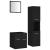 Set mobilier de baie, negru, lemn prelucrat GartenMobel Dekor