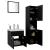 Set mobilier de baie, negru, lemn prelucrat GartenMobel Dekor