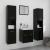 Set mobilier de baie, negru, lemn prelucrat GartenMobel Dekor