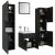 Set mobilier de baie, negru, lemn prelucrat GartenMobel Dekor