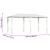 Pavilion cu huse pentru stâlpi, crem, 3x6x2,6 m, 160 g/m² GartenMobel Dekor