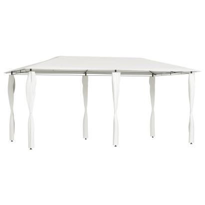 Pavilion cu huse pentru stâlpi, crem, 3x6x2,6 m, 160 g/m² GartenMobel Dekor