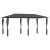 Pavilion cu huse pentru stâlpi, antracit, 3x6x2,6 m, 160 g/m² GartenMobel Dekor