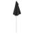 Umbrelă de grădină cu stâlp, negru, 180x90 cm, semirotundă GartenMobel Dekor