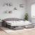 Pat de zi cu extensie și sertare, gri taupe, 90x200 cm, textil GartenMobel Dekor