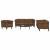 Set de canapele, 3 piese, maro, catifea GartenMobel Dekor