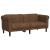 Set de canapele, 3 piese, maro, catifea GartenMobel Dekor