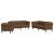 Set de canapele, 3 piese, maro, catifea GartenMobel Dekor