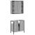 Set mobilier de baie, 2 piese, gri sonoma, lemn prelucrat GartenMobel Dekor