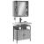 Set mobilier de baie, 2 piese, gri sonoma, lemn prelucrat GartenMobel Dekor