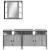 Set dulapuri de baie, 3 piese, gri sonoma, lemn prelucrat GartenMobel Dekor