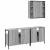 Set dulapuri de baie, 3 piese, gri sonoma, lemn prelucrat GartenMobel Dekor