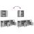 Set dulapuri de baie, 3 piese, gri sonoma, lemn prelucrat GartenMobel Dekor