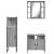 Set dulapuri de baie, 3 piese, gri sonoma, lemn prelucrat GartenMobel Dekor