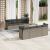 Set canapele de grădină, 9 piese, cu perne, gri, poliratan GartenMobel Dekor