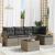 Set mobilier grădină cu perne, 6 piese, gri, poliratan GartenMobel Dekor
