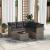 Set mobilier grădină cu perne, 6 piese, gri, poliratan GartenMobel Dekor