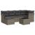 Set canapele de grădină, 7 piese, cu perne, gri, poliratan GartenMobel Dekor