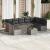 Set mobilier de grădină cu perne, 10 piese, gri, poliratan GartenMobel Dekor