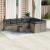 Set mobilier de grădină cu perne, 10 piese, gri, poliratan GartenMobel Dekor