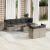 Set mobilier de grădină cu perne, 10 piese, gri, poliratan GartenMobel Dekor