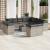 Set mobilier de grădină cu perne, 14 piese, gri, poliratan GartenMobel Dekor