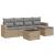 Set canapele de grădină cu perne, 6 piese, bej, poliratan GartenMobel Dekor