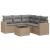 Set canapele de grădină cu perne, 6 piese, bej, poliratan GartenMobel Dekor