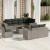 Set canapele de grădină, 9 piese, cu perne, gri, poliratan GartenMobel Dekor