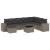 Set canapele de grădină, 9 piese, cu perne, gri, poliratan GartenMobel Dekor