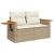 Set canapele de grădină, 7 piese, cu perne, bej, poliratan GartenMobel Dekor