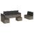 Set canapele de grădină, 9 piese, cu perne, gri, poliratan GartenMobel Dekor