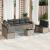 Set canapele de grădină, 9 piese, cu perne, gri, poliratan GartenMobel Dekor