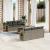 Set canapele de grădină, 7 piese, cu perne, gri, poliratan GartenMobel Dekor