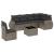 Set canapele de grădină, 7 piese, cu perne, gri, poliratan GartenMobel Dekor