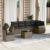 Set canapele de grădină, 7 piese, cu perne, gri, poliratan GartenMobel Dekor