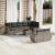 Set mobilier de grădină cu perne, 10 piese, gri, poliratan GartenMobel Dekor