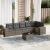 Set canapele de grădină, 7 piese, cu perne, gri, poliratan GartenMobel Dekor