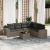Set canapele de grădină, 7 piese, cu perne, gri, poliratan GartenMobel Dekor