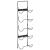 Suport sticle de vin montat pe perete, 5 sticle, negru, fier GartenMobel Dekor