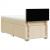 Pat box spring cu saltea, crem, 100x200 cm, textil GartenMobel Dekor