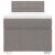 Pat box spring cu saltea, gri taupe, 100x200 cm, textil GartenMobel Dekor