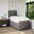 Pat box spring cu saltea, gri taupe, 100x200 cm, textil GartenMobel Dekor